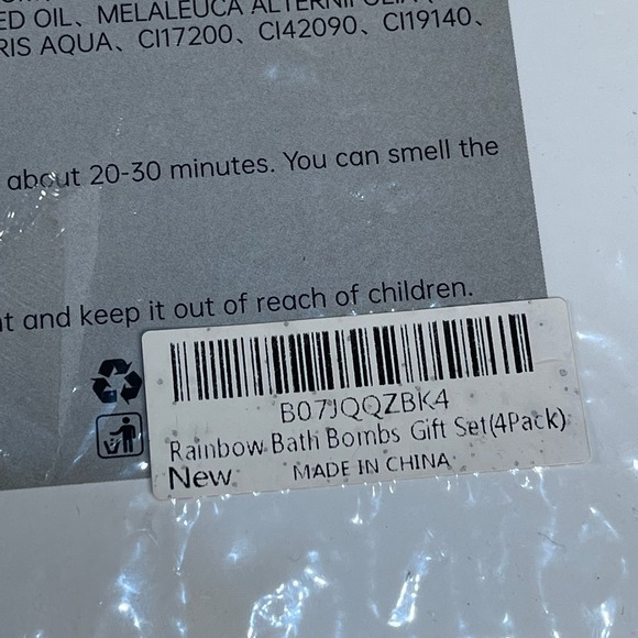 Tiazhili Rainbow Bath Bomb Gift Set 4 Pack 6.3oz Each Essential Oil Moisturizing - Picture 5 of 5